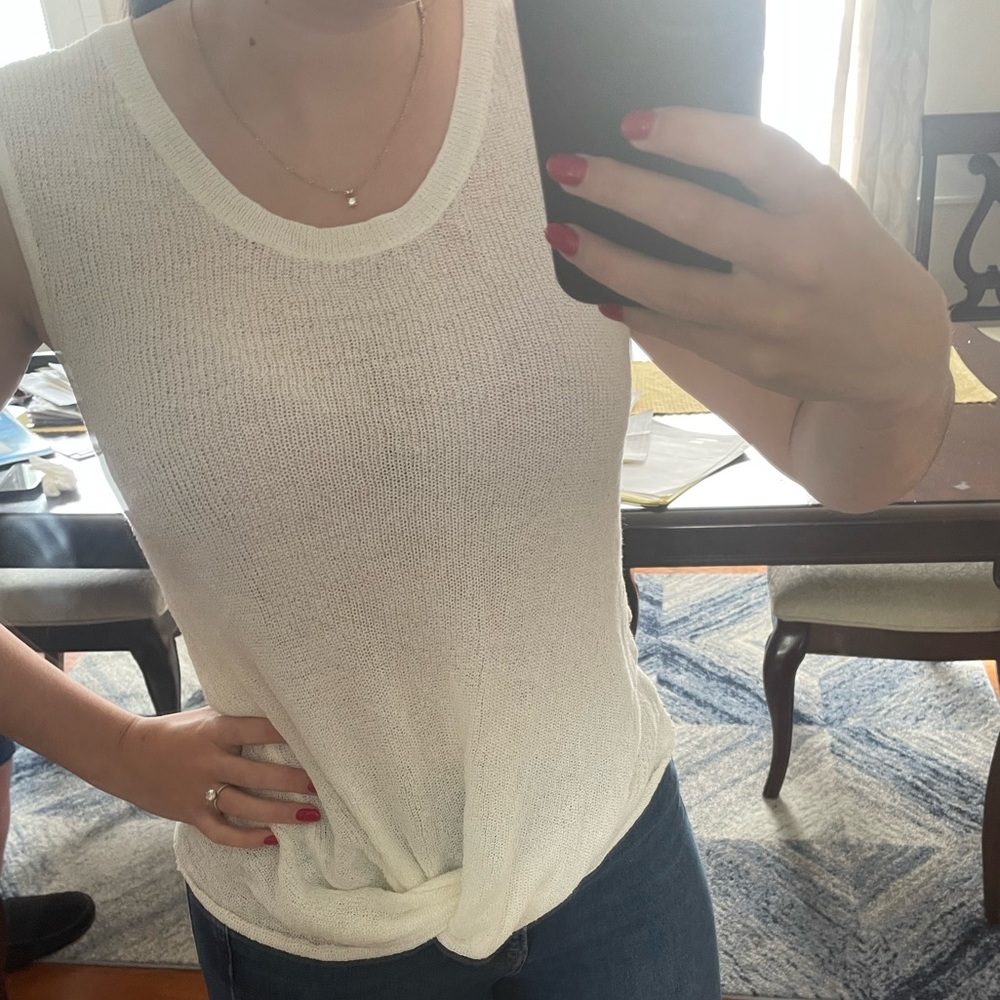 Brand new cream knit tank